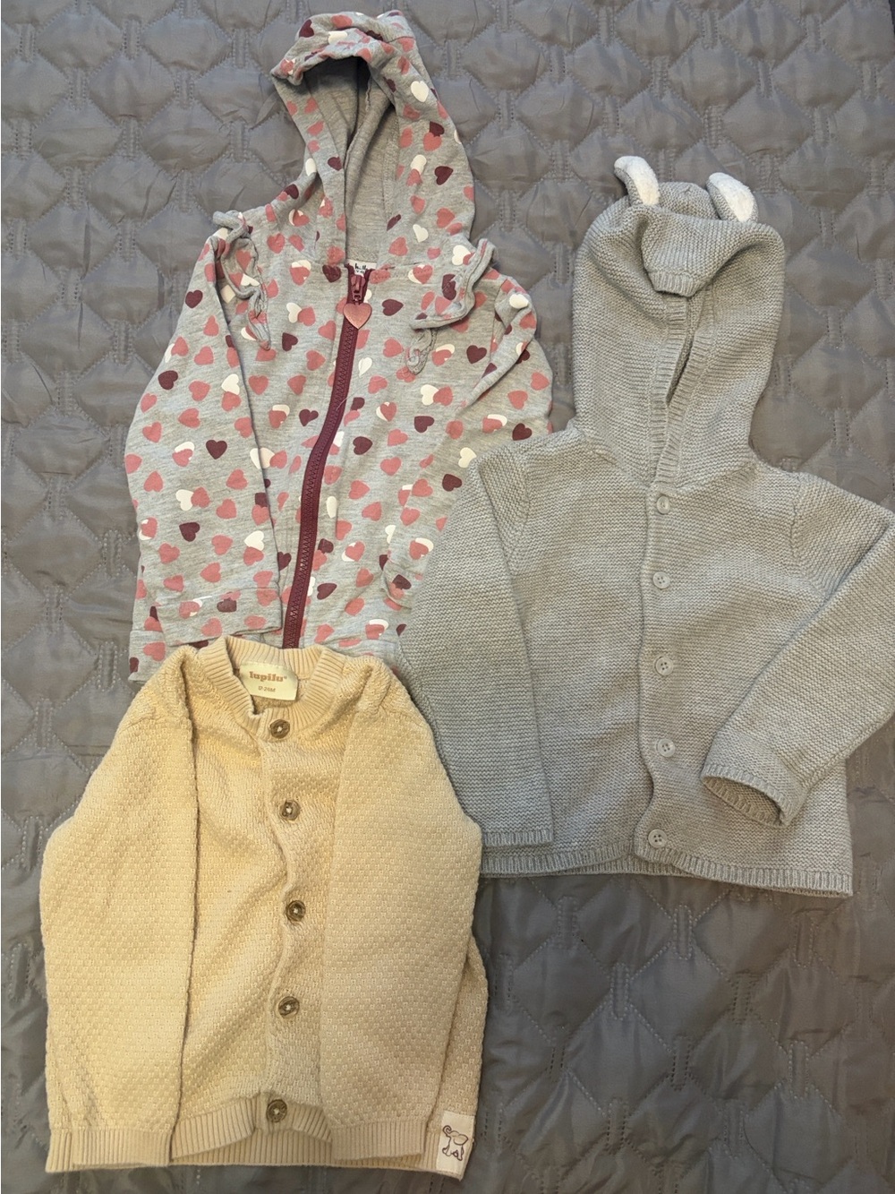 Bundle of Carters, Lupilu, and Nicole Miller Sweaters/ Jackets